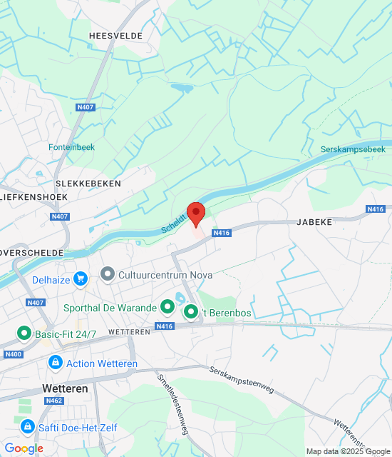 Google maps afbeelding voor ASZ Wetteren