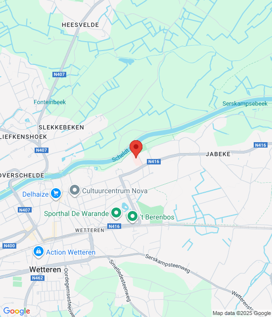 Google maps afbeelding voor ASZ Wetteren