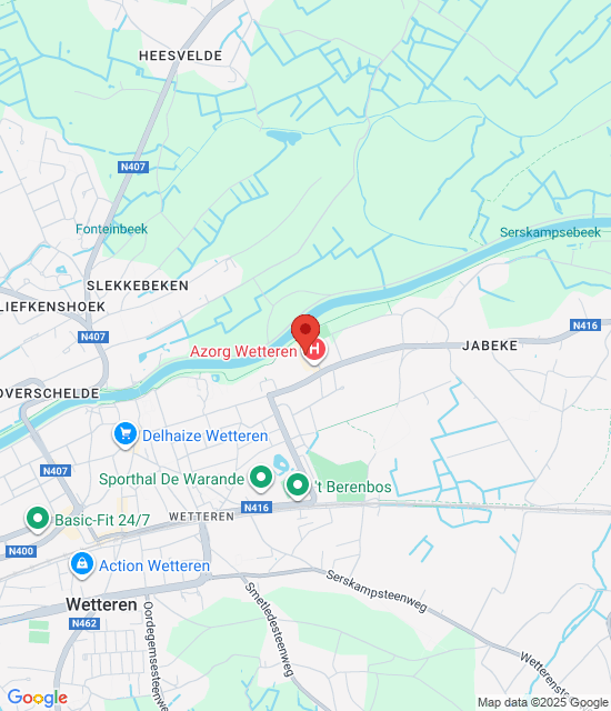 Google maps afbeelding voor ASZ Wetteren