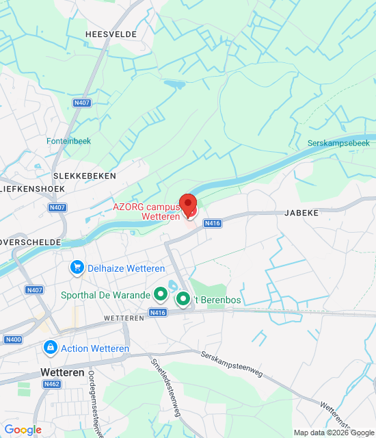 Google maps afbeelding voor Wetteren