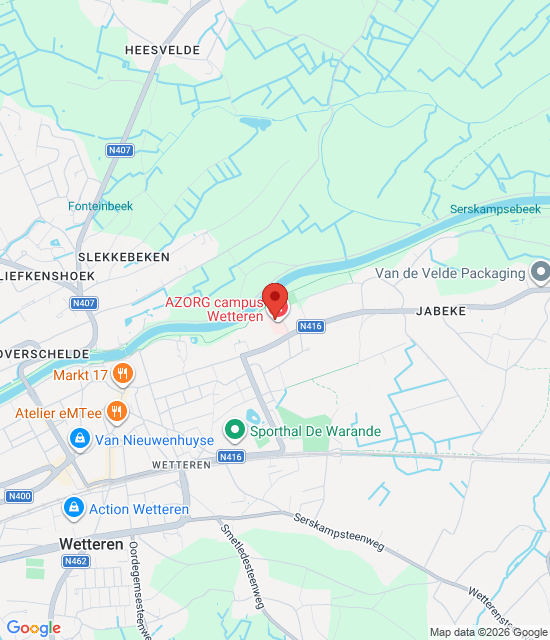 Google maps afbeelding voor Wetteren