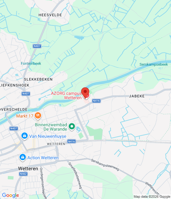 Google maps afbeelding voor Wetteren
